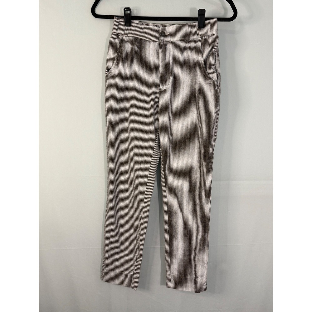 Hollister‎ Striped Tapered Pants Womens Navy White High Rise Stretch Excellent